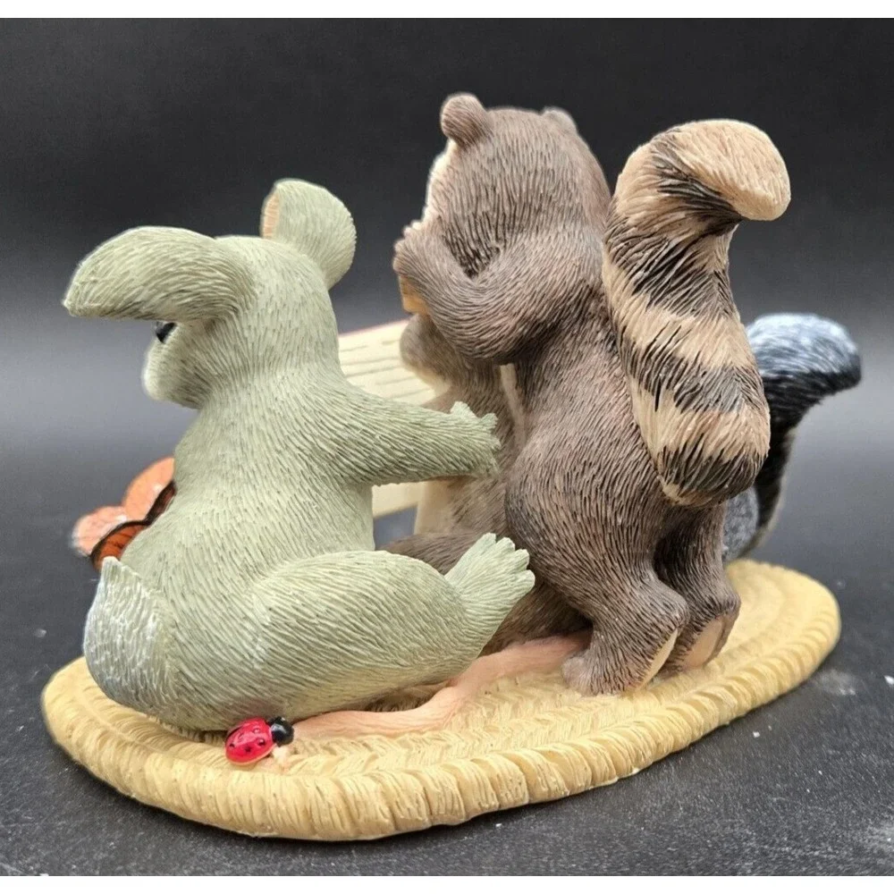 Charming Tails Collection Of Friends Raccoon Skunk Mouse Bunny Signed Dean Griff